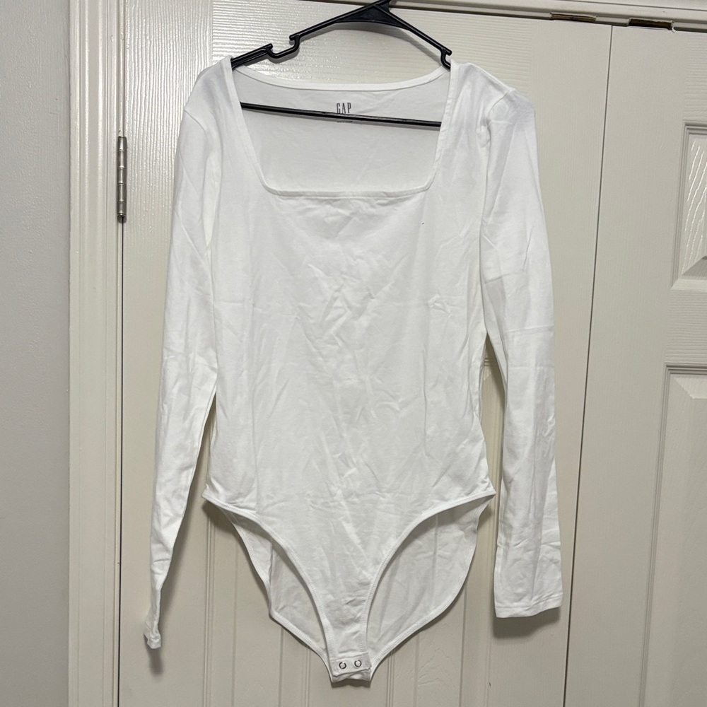 GAP Classic White Long Sleeve Bodysuit